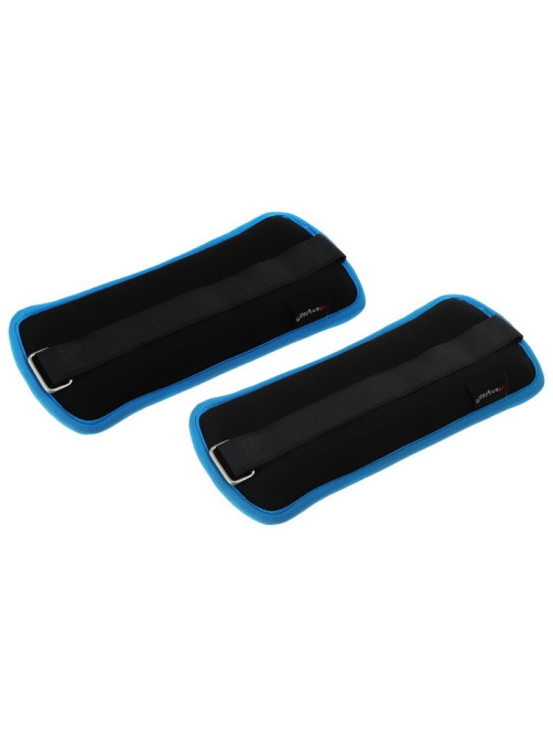 Утяжелители неопреновые ONLYTOP, 2 шт.×0.5 кг, чёрные, голубые