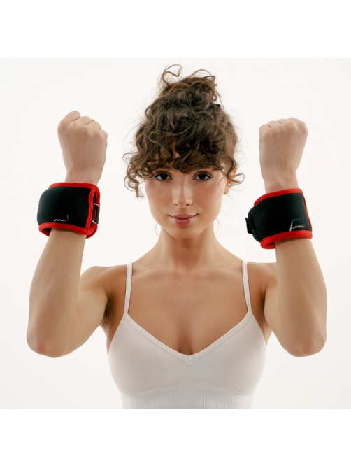 Утяжелители на запястье ONLYTOP, 2 шт.×200 г, красные