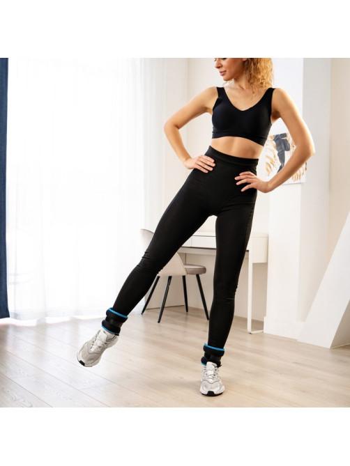 Утяжелители неопреновые ONLYTOP, 2 шт.×0.5 кг, чёрные, голубые