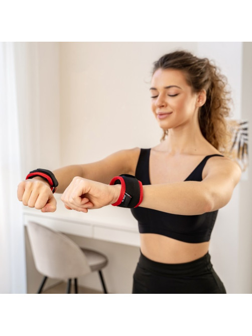 Утяжелители на запястье ONLYTOP, 2 шт.×100 г, красные