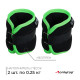 Утяжелители неопреновые ONLYTOP, 2 шт.×0.25 кг, чёрные, салатовые