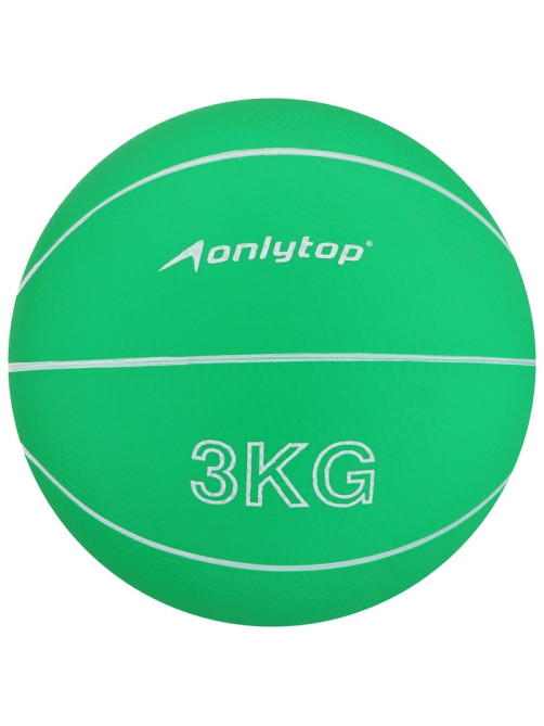 Медицинбол ONLYTOP, 3 кг, зелёный