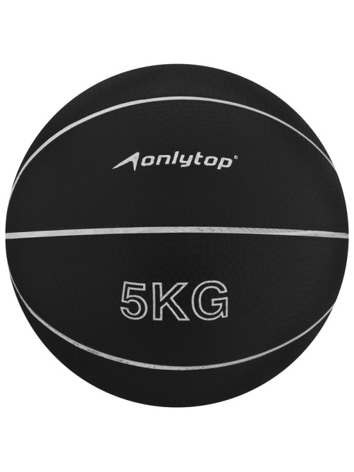 Медицинбол ONLYTOP, 5 кг, чёрный