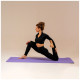 Коврик для фитнеса и йоги ONLYTOP, нескользящий, 183×61×0.6 см, серый, фиолетовый