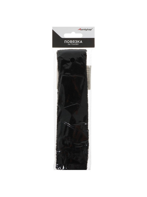 Повязка на голову ONLYTOP, 17×5.5 см, чёрная