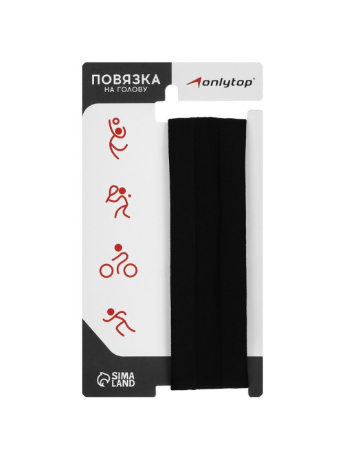 Повязка на голову ONLYTOP, чёрная