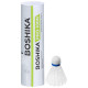 Набор воланов для бадминтона BOSHIKA PRO-100N, 6 шт., нейлон, в тубе, белый