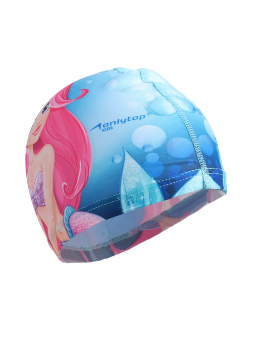 Шапочка для плавания ONLYTOP Swim «Русалка», детская, тканевая, обхват 46-52 см