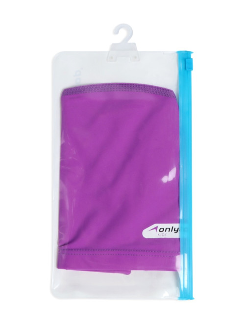 Шапочка для плавания детская ONLYTOP SWIM, тканевая, обхват 46-52 см, фиолетовая