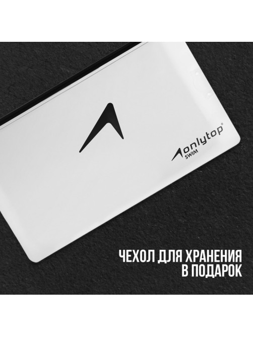 Шапочка для плавания взрослая ONLYTOP, тканевая, обхват 54-60 см, чёрная