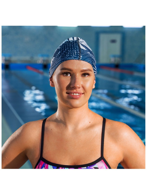 Шапочка для плавания взрослая ONLYTOP Swim «Тропики», тканевая, обхват 54-60 см