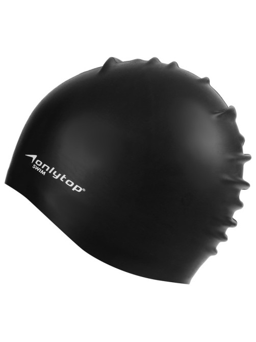 Шапочка для плавания взрослая ONLYTOP, силиконовая, обхват 54-60 см, МИКС