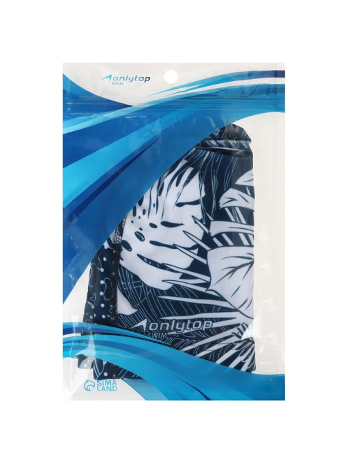 Шапочка для плавания взрослая ONLYTOP Swim «Тропики», тканевая, обхват 54-60 см