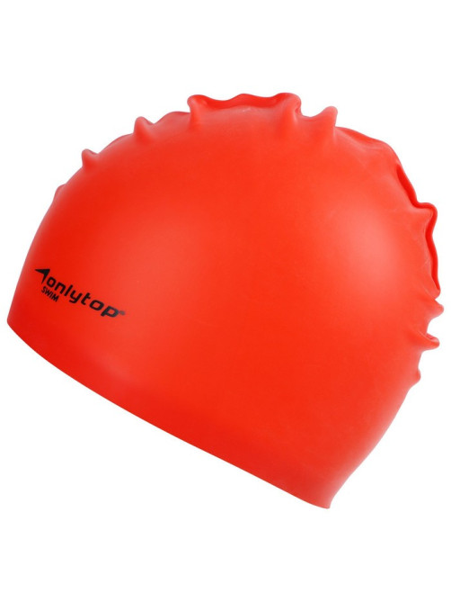 Шапочка для плавания взрослая ONLYTOP, силиконовая, обхват 54-60 см, МИКС