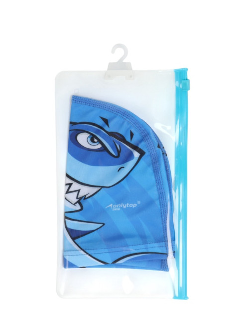 Шапочка для плавания детская ONLYTOP Swim «Акула», тканевая, обхват 46-52 см, МИКС