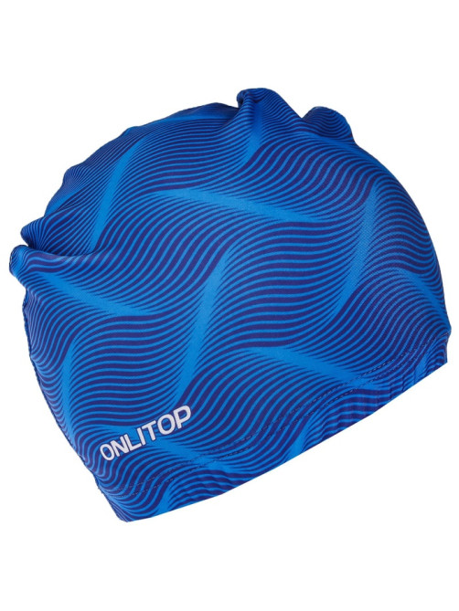 Шапочка для плавания взрослая ONLYTOP Swim, тканевая, обхват 54-60 см