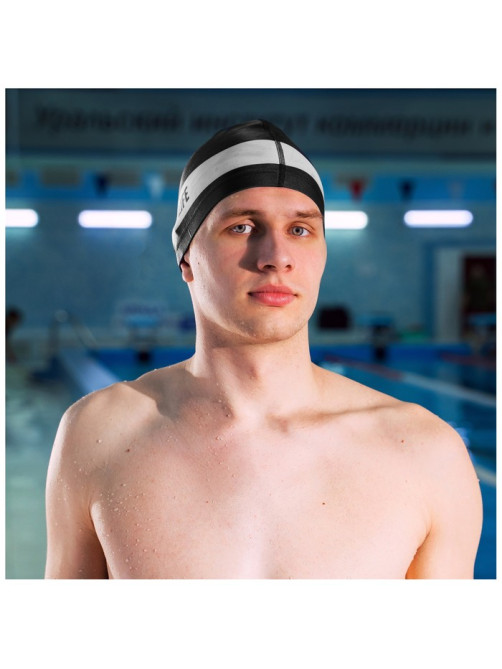 Шапочка для плавания взрослая ONLYTOP No swim. no life, тканевая, обхват 54-60 см