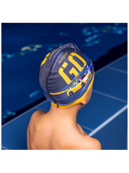 Шапочка для плавания детская ONLYTOP Swim GO, тканевая, обхват 46-52 см