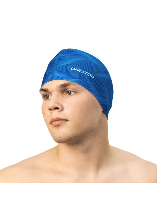 Шапочка для плавания взрослая ONLYTOP Swim, тканевая, обхват 54-60 см