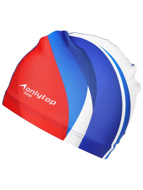 Шапочка для плавания взрослая ONLYTOP, тканевая, обхват 54-60 см