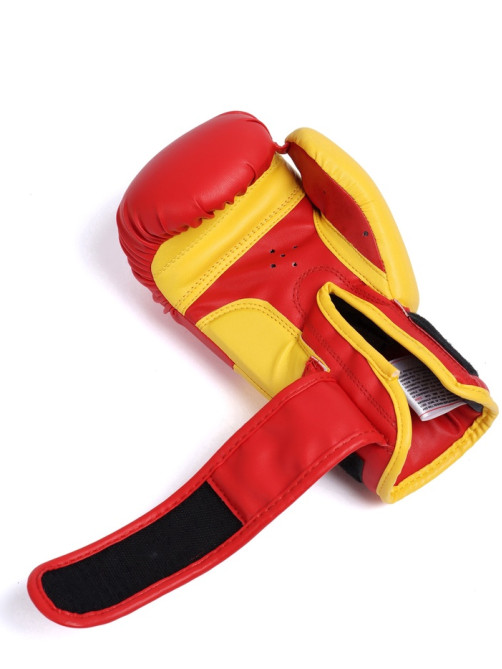 Перчатки боксёрские детские FIGHT EMPIRE, JUNIOR FIGHTER, красно-жёлтые, размер 6 oz
