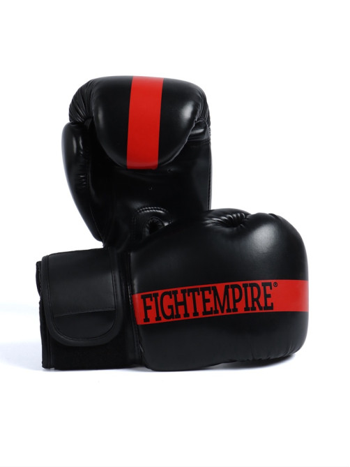 Перчатки боксёрские FIGHT EMPIRE, размер 12 oz, чёрно-красные