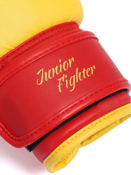 Перчатки боксёрские детские FIGHT EMPIRE, JUNIOR FIGHTER, красно-жёлтые, размер 4 oz