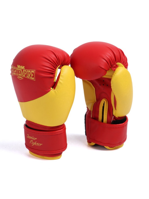 Перчатки боксёрские детские FIGHT EMPIRE, JUNIOR FIGHTER, красно-жёлтые, размер 6 oz