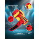 Перчатки боксёрские детские FIGHT EMPIRE, JUNIOR FIGHTER, красно-жёлтые, размер 6 oz