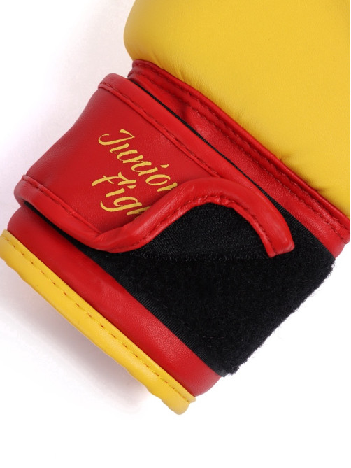 Перчатки боксёрские детские FIGHT EMPIRE, JUNIOR FIGHTER, красно-жёлтые, размер 6 oz