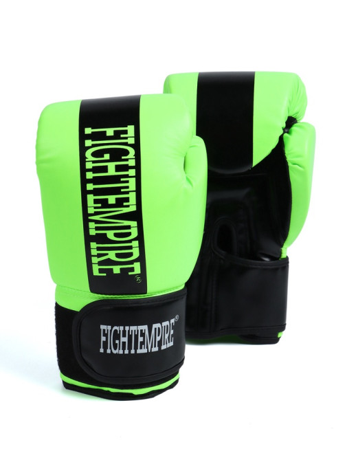 Перчатки боксёрские FIGHT EMPIRE, размер 12 oz, салатовые