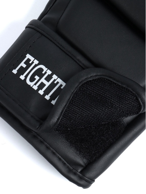Перчатки для ММА тренировочные FIGHT EMPIRE, размер L, чёрные с белым лого