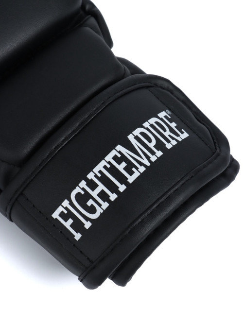Перчатки для ММА тренировочные FIGHT EMPIRE, размер L, чёрные с белым лого