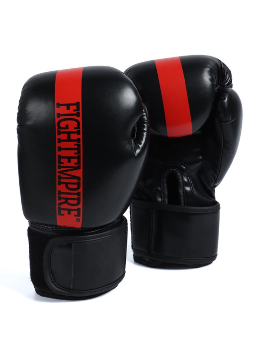 Перчатки боксёрские FIGHT EMPIRE, размер 12 oz, чёрно-красные