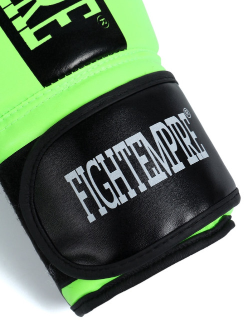 Перчатки боксёрские FIGHT EMPIRE, размер 14 oz, салатовые