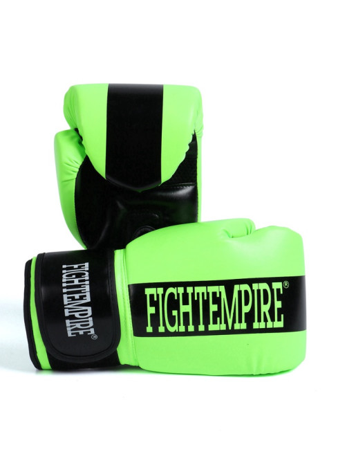 Перчатки боксёрские FIGHT EMPIRE, размер 10 oz, салатовые