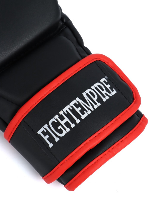 Перчатки для ММА тренировочные FIGHT EMPIRE, р. L, черные с красным