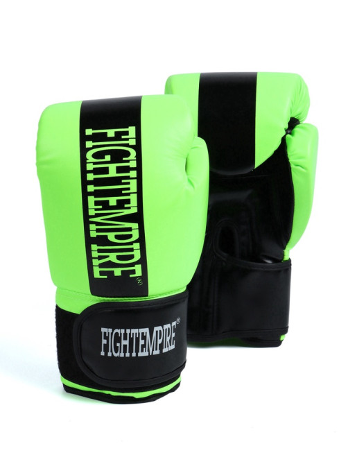 Перчатки боксёрские FIGHT EMPIRE, размер 14 oz, салатовые