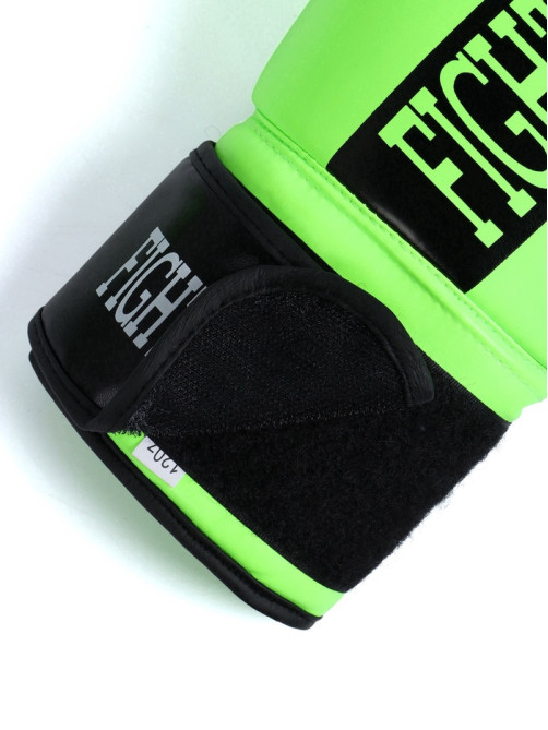Перчатки боксёрские FIGHT EMPIRE, размер 14 oz, салатовые