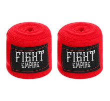 Бинты боксёрские FIGHT EMPIRE, 4 м, эластичные, красные