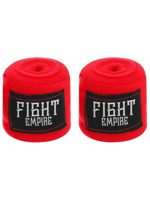 Бинты боксёрские FIGHT EMPIRE, 4 м, эластичные, красные