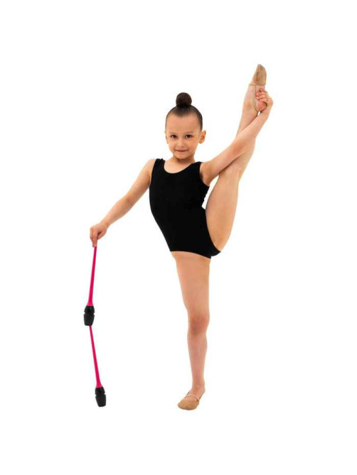 Булавы для художественной гимнастики вставляющиеся Grace Dance, 36 см, розовые, чёрные