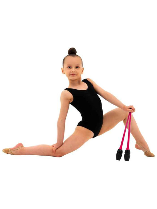 Булавы для художественной гимнастики вставляющиеся Grace Dance, 36 см, розовые, чёрные