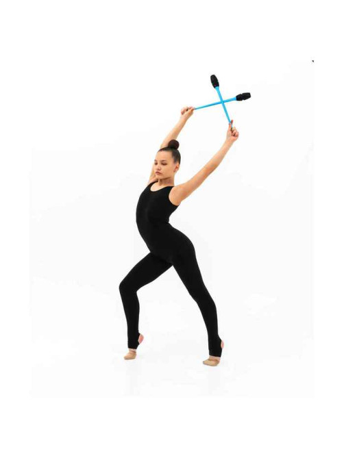 Булавы для художественной гимнастики вставляющиеся Grace Dance, 41 см, голубые, чёрные