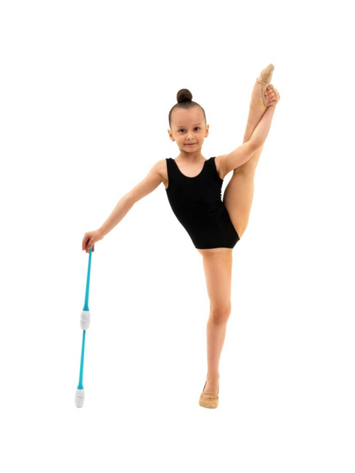 Булавы для художественной гимнастики вставляющиеся Grace Dance, 36 см, белые, голубые