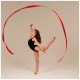 Лента для художественной гимнастики Grace Dance, 4 м, с палочкой, фуксия