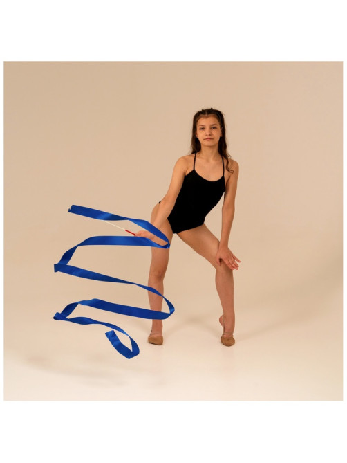 Лента для художественной гимнастики Grace Dance, 4 м, с палочкой, синяя
