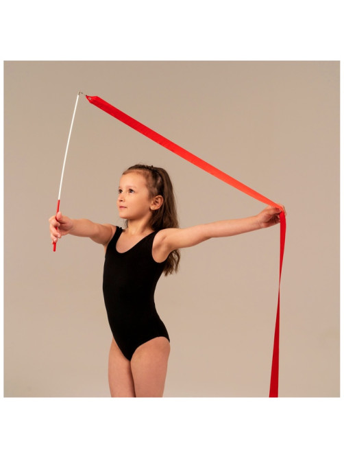 Лента для художественной гимнастики Grace Dance, 4 м, с палочкой, фуксия