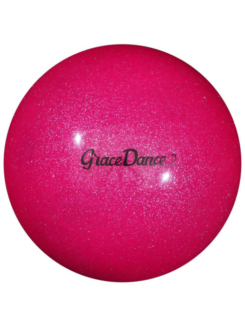 Мяч для художественной гимнастики Grace Dance, d=16.5 см, с блёстками, розовый