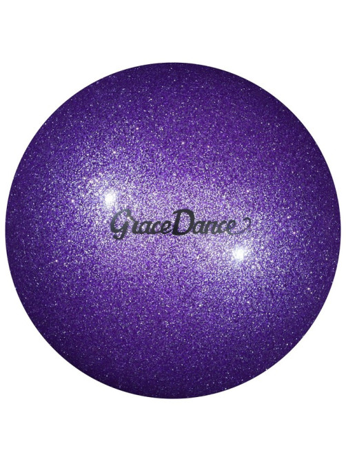 Мяч для художественной гимнастики Grace Dance, d=16.5 см, с блёстками, сиреневый